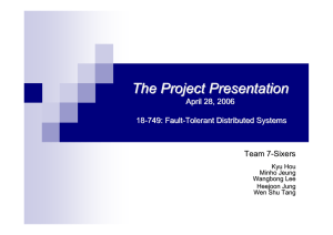 The Project Presentation April 28, 2006 18 -