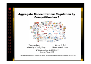 Aggregate Concentration: Regulation by Competition law?
