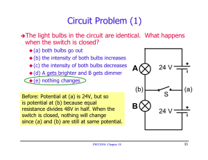 Circuit Problem (1) when the switch is closed?