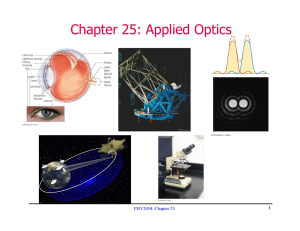 Chapter 25: Applied Optics PHY2054: Chapter 25 1