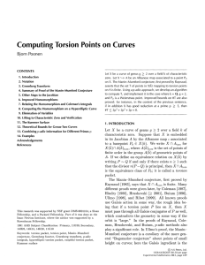Computing Torsion Points on Curves Bjorn Poonen