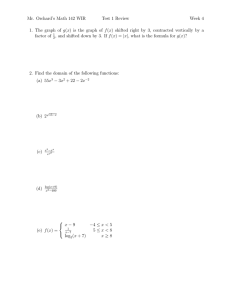 Mr. Orchard’s Math 142 WIR Test 1 Review Week 4