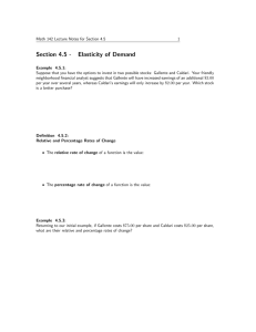 Section 4.5 - Elasticity of Demand