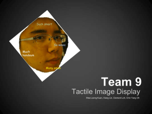 Team 9 Tactile Image Display So wowe Such smart