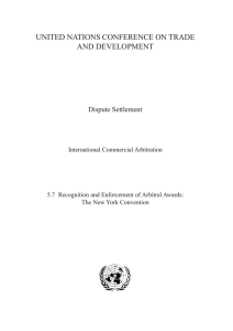 UNITED NATIONS CONFERENCE ON TRADE AND DEVELOPMENT Dispute Settlement