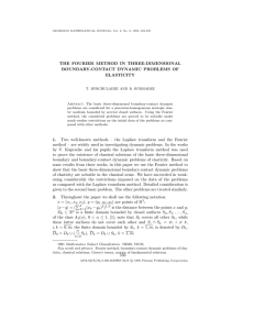 THE FOURIER METHOD IN THREE-DIMENSIONAL BOUNDARY-CONTACT DYNAMIC PROBLEMS OF ELASTICITY