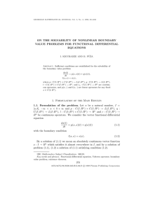 ON THE SOLVABILITY OF NONLINEAR BOUNDARY VALUE PROBLEMS FOR FUNCTIONAL DIFFERENTIAL EQUATIONS