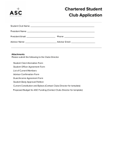 Chartered Student Club Application