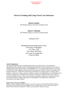 Narrow Framing and Long-Term Care Insurance