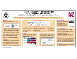 Tandem connectionist feature extraction for conventional HMM systems