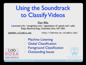 Using the Soundtrack to Classify Videos 1. 2.