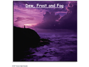 Dew, Frost and Fog