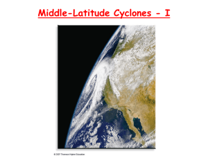 Middle-Latitude Cyclones - I