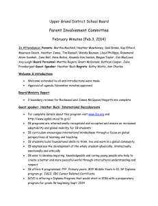 Parent Involvement Committee Upper Grand District School Board February Minutes (Feb.3, 2014) :