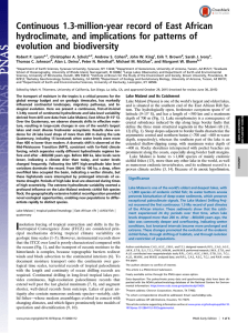 Continuous 1.3-million-year record of East African evolution and biodiversity