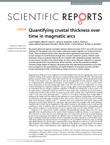 Quantifying crustal thickness over time in magmatic arcs