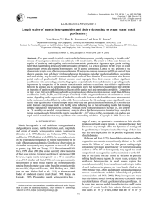 Length scales of mantle heterogeneities and their relationship to ocean... geochemistry doi:10.1016/S0016-7037(03)00419-8 T