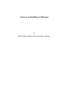 A Survey of Gambling in Delaware by