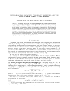 DETERMINANTAL EQUATIONS FOR SECANT VARIETIES AND THE EISENBUD-KOH-STILLMAN CONJECTURE