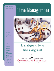 Time Management 10 strategies for better time management