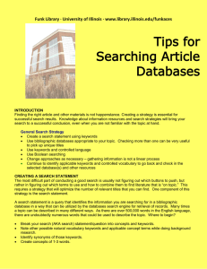 Tips for Searching Article Databases