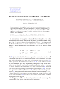 ON THE STEENROD OPERATIONS IN CYCLIC COHOMOLOGY