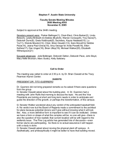 Stephen F. Austin State University  Faculty Senate Meeting Minutes 2005 Meeting #343