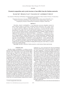 Chemical composition and crystal structure of merrillite from the Suizhou... X , H Y