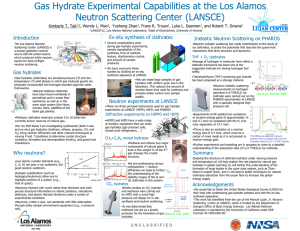 Gas Hydrate Experimental Capabilities at the Los Alamos Introduction