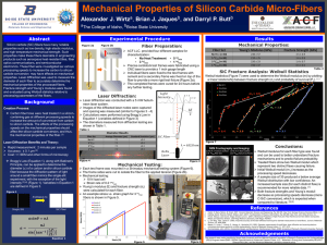 Mechanical Properties of Silicon Carbide Micro-Fibers  Alexander J. Wirtz Brian J. Jaques