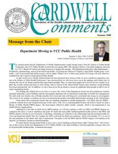 T  Department Moving to VCU Public Health