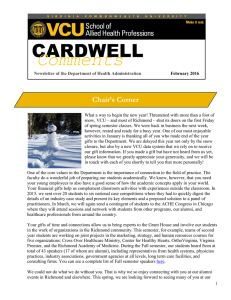 CARDWELL  Comments Chair’s Corner