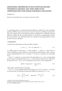 SMOOTHING PROPERTIES IN MULTISTEP BACKWARD DIFFERENCE METHOD AND TIME DERIVATIVE