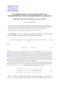 POLYNOMIAL SPLINE COLLOCATION METHODS FOR SECOND-ORDER VOLTERRA INTEGRODIFFERENTIAL EQUATIONS
