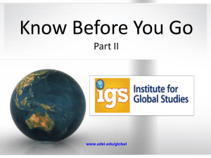 Know Before You Go Part II www.udel.edu/global