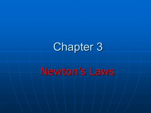 Chapter 3 Newton’s Laws
