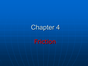 Chapter 4 Friction