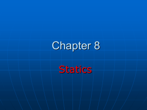 Chapter 8 Statics