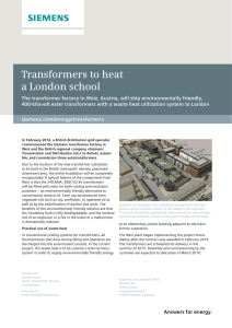 Transformers to heat a London school