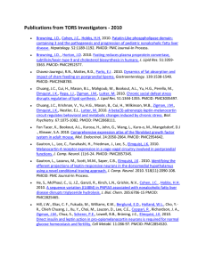 Publications from TORS Investigators - 2010