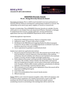 RISE@WIU RISE@WIU Diversity Awards M. &amp; C. Wong Diversity Research Award