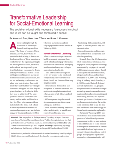 Transformative Leadership for Social-Emotional Learning Student Services B
