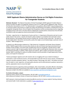 NASP Applauds Obama Administration Decree on Civil Rights Protections