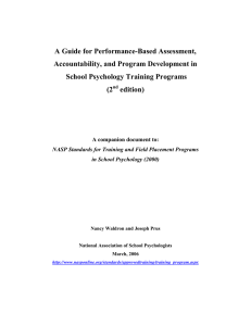 A Guide for Performance-Based Assessment, Accountability, and Program Development in