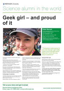 – and proud Geek girl of it Katie Barnett
