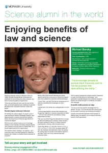 Enjoying benefits of law and science joy of it
