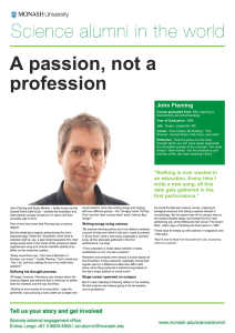 A passion, not a profession John Fleming