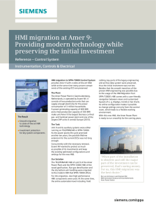 HMI migration at Amer 9: Providing modern technology while