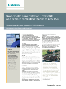 Svanemølle Power Station – versatile Instrumentation, Controls &amp; Electrical