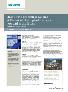 State-of-the-art control systems at Tusimice II for high efficiency –